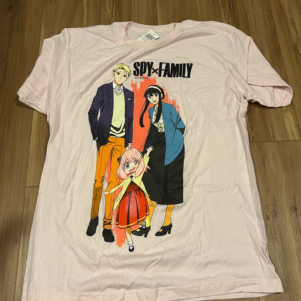 Spy x Family Mens Pink Graphic T-Shirt